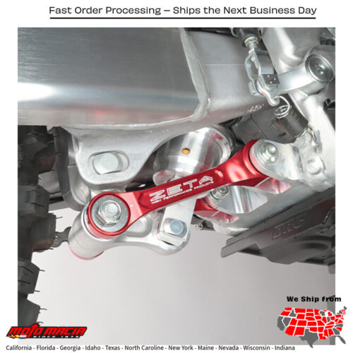 ADJUSTABLE LOWERING LINK  RED Honda CRF450RX 2017-2020 Honda CRF450R 2017-2020 Honda CRF250R 2018-2021 Honda CRF450X 2019-2022 Honda CRF450L 2019-2020 Honda CRF250RX 2019-2021 Honda CRF450RL 2021-2024