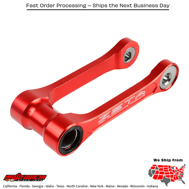 ADJUSTABLE LOWERING LINK HON RED Suzuki DR-Z400S 2000-2017 Suzuki DR-Z400SM 2005-2017 Suzuki DR-Z400E Non CA Model 2000-2008 Suzuki DR-Z400 2000-2004 Suzuki DR-Z400E CA Model 2004-2007