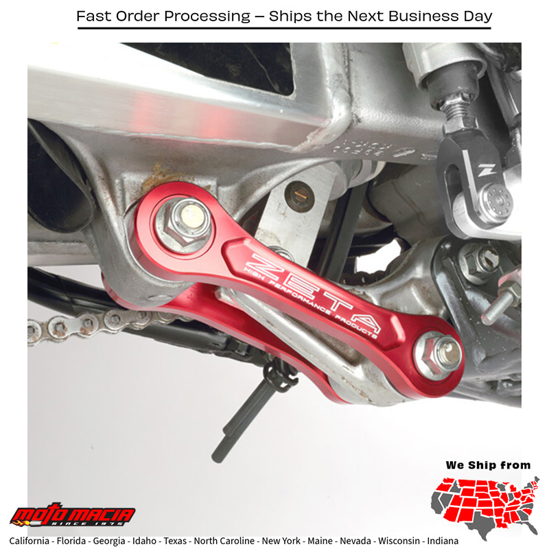 LOWERING LINK RED Suzuki DR-Z400S 2000-2017 Suzuki DR-Z400SM 2005-2017 Suzuki DR-Z400E Non CA Model 2000-2008 Suzuki DR-Z400 2000-2004 Suzuki DR-Z400E CA Model 2004-2007
