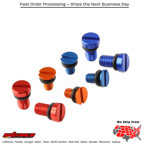 FF AIR VALVE CAP SCREW KYB SHOWA 2PCS RED