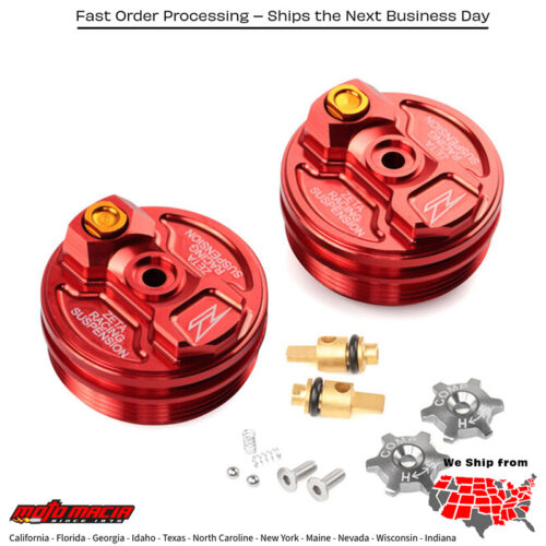 FRONT FORK TOP CAP RED Honda CRF450RX 2017-2019 Honda CRF450R 2017-2019 Honda CRF450X 2017-2019 Suzuki RM-Z450 2018-2019 Honda CRF250R 2018-2019 Honda CRF450R W.E. 2019-2019 Honda CRF450L 2019-2020 Honda CRF250RX 2019-2019 Kawasaki KX450F 2