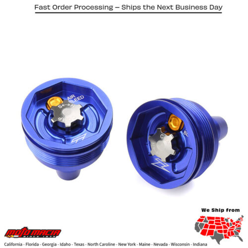 FRONT FORK TOP CAP BLUE Yamaha YZ250F 2019-2019 Yamaha YZ450F 2019-2019 Yamaha YZ450FX 2019-2019 Suzuki RM-Z250 2019-2019 Kawasaki KLX450R 2008-2019 Yamaha WR250F 2015-2023 Yamaha WR450F 2012-2023
