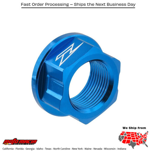 AXLE NUT  M22X30-P1.5 H18 H-BLUE
