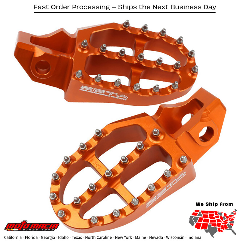 ALUMINUM FOOTPEGS ORANGE KTM 250 SX-F Factory Edition 2016-2018 KTM 350 XC-F 2016-2022 KTM 350 SX-F 2016-2022 KTM 250 SX 2017-2022 KTM 250 SX-F 2016-2022 KTM 250 XC 2017-2019 KTM 250 XC-W 2017-2023 KTM 250 XCF-W 2016-2016 KTM 300 XC 2017-20
