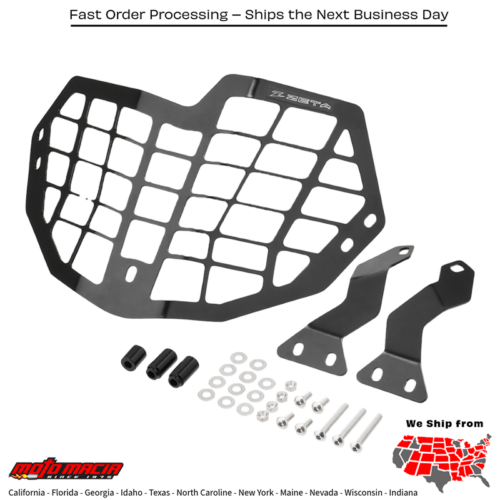 HEADLIGHT GUARD BLACK  Honda CRF250RL Rally 2017-2021 Honda CRF250RLA Rally ABS 2017-2021 Honda CRF300L Rally 2021-2024 Honda CRF300LS 2023-2023