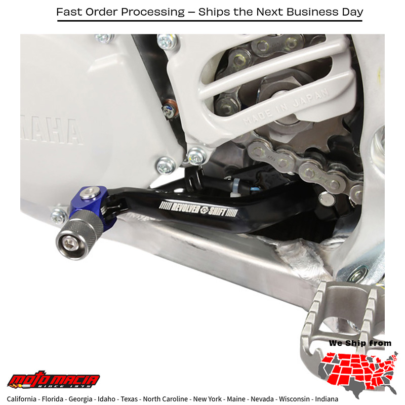 REVOLVER SHIFT LEVERS BLUE Yamaha YZ250X 2016-2024 Yamaha YZ125 2006-2024 Yamaha YZ250 1974-2024 Yamaha YZ125X 2020-2024
