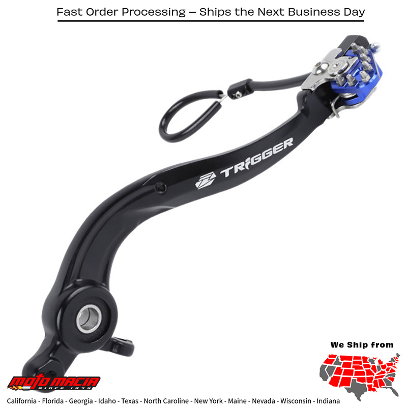 TRIGGER BRAKE PEDAL BLUE Yamaha YZ450FX 2016-2023 Yamaha YZ450F 2016-2022 Yamaha WR450F 2012-2023