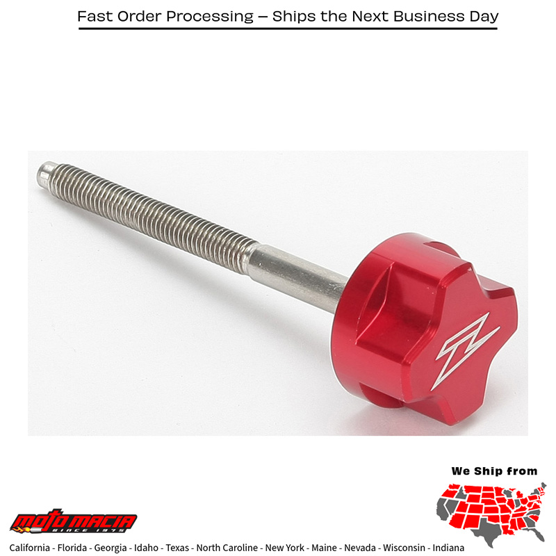 AIR FILTER HOLDING BOLT 75MM RED Yamaha YZ250X 2016-2017 Kawasaki KX250F 2004-2017 Kawasaki KX450F 2006-2017 Suzuki RM-Z250 2004-2017 Suzuki RM-Z450 2005-2017 Suzuki RM250 1998-2008 Suzuki RM125 1998-2007 Yamaha YZ125 1993-2017 Yamaha YZ250