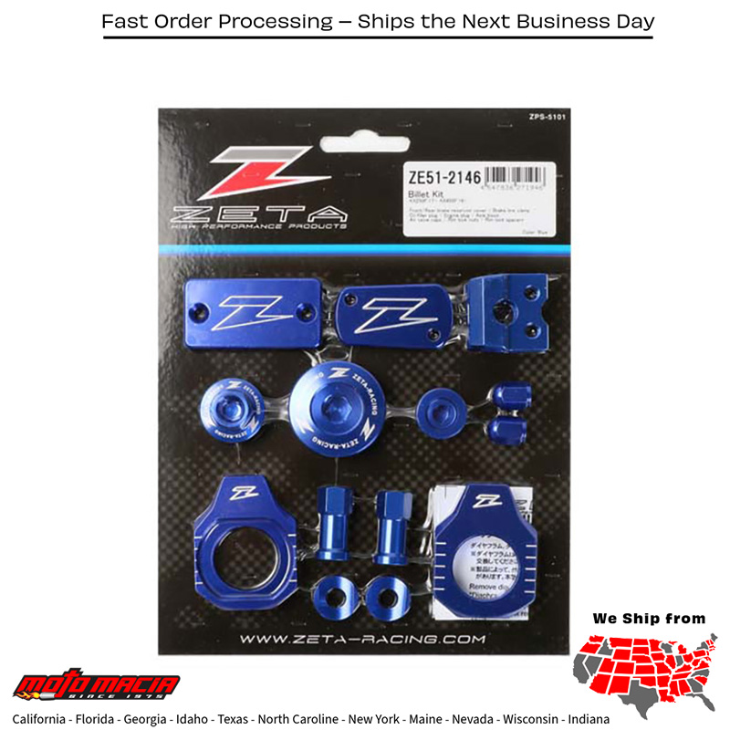 BILLET KIT ASAKI BLUE Kawasaki KX250F 2017-2019 Kawasaki KX450F 2016-2019