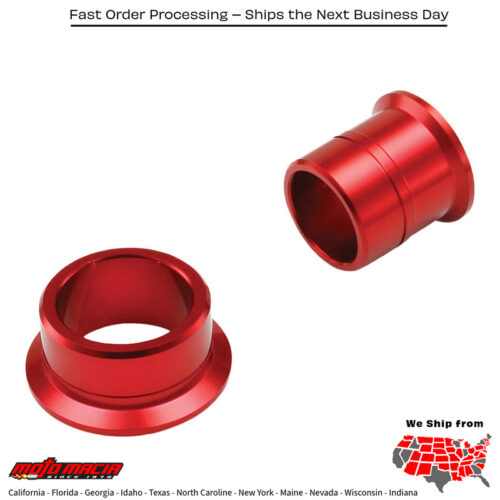 WHEEL SPACERS REAR RED Honda CRF450RX 2017-2019 Honda CRF450R 2002-2019 Honda CRF250R 2013-2019 Honda CRF250X 2004-2017 Honda CRF450X 2005-2019 Honda CR125R 2002-2007 Honda CR250R 2002-2007 Honda CRF450L 2019-2019 Honda CRF250RX 2019-2019