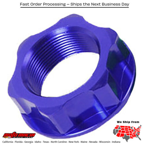 STEERING STEM NUT & BOLT BLUE M22X30-P1.0 H12 Honda CRF50F 2004-2019 Honda XR50R 2000-2003 Kawasaki KLX110 2002-2018 Kawasaki KLX110L 2010-2018 Kawasaki KLX250S 2006-2015 Kawasaki KLX250SF 2009-2010 Kawasaki KX85 2001-2019 Kawasaki KX65 200