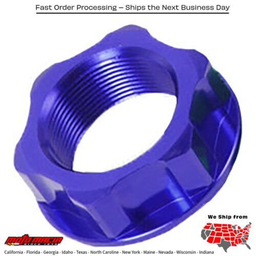 STEERING STEM NUT & BOLT BLUE M24X32-P1.5 H10 Kawasaki KX250F 2005-2019 Kawasaki KX450F 2006-2019 Kawasaki KLX450R 2008-2009 Kawasaki KX250 2004-2007 Kawasaki KX125 2004-2005 Suzuki RM-Z250 2004-2006 Suzuki DR-Z400S 2000-2019 Suzuki DR-Z400