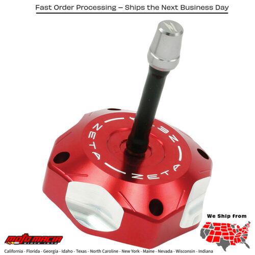 BILLET GAS CAP RED Honda CRF150R 2007-2024 Honda CRF150RB Expert 2007-2019 Honda CR85R 2003-2007 Honda CR85RB Expert 2003-2007