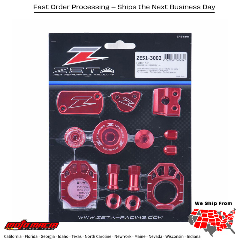 BILLET KIT RED Honda CRF250R 2018-2021 Honda CRF250RX 2019-2021