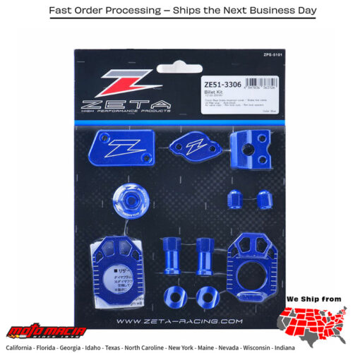 BILLET KIT  BLUE Yamaha YZ250X 2016-2023 Yamaha YZ125 2009-2023 Yamaha YZ250 2009-2023 Yamaha WR250F 2017-2020 Yamaha WR450F 2017-2020 Yamaha YZ125X 2020-2023