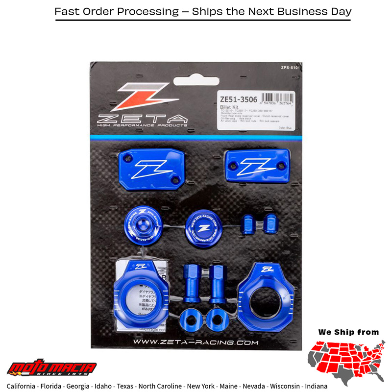 BILLET KIT HUS BLUE Husqvarna TC 125 2016-2022 Husqvarna FC 250 2016-2022 Husqvarna FC 350 2016-2022 Husqvarna FC 450 2016-2022 Husqvarna TC 250 2017-2022