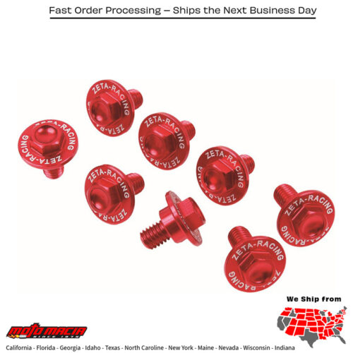 FORK GUARD BOLT  RED Honda CRF450RX 2017-2018 Honda CRF450R 2002-2019 Honda CRF250R 2004-2019 Honda CRF250X 2004-2017 Honda CRF450X 2005-2019 Honda CR125R 1997-2007 Honda CR250R 1997-2007 Honda CRF450L 2019-2020 Honda CRF450RL 2021-2023