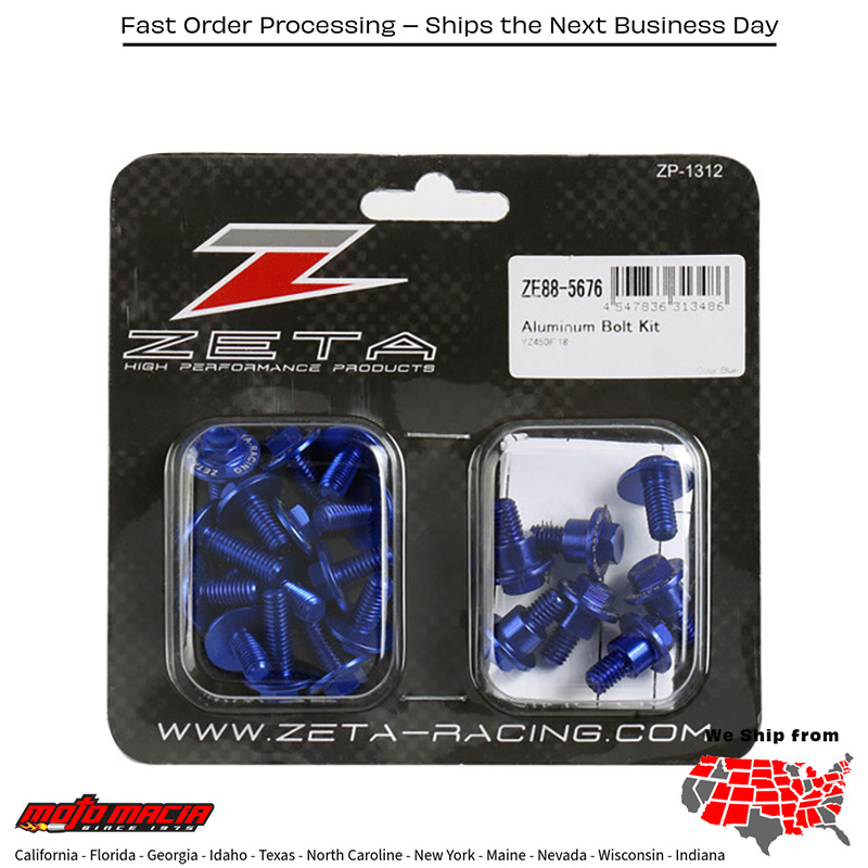 ALUMINUM BOLT KIT BLUE Yamaha YZ450F 2018-2022 Yamaha YZ250F 2019-2023 Yamaha YZ250FX 2019-2023 Yamaha YZ450FX 2019-2023