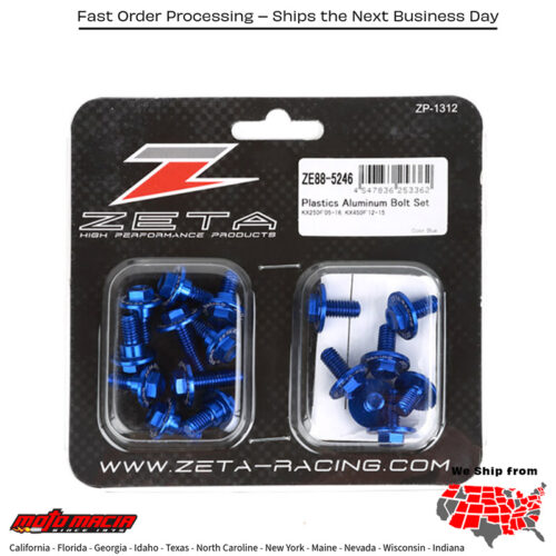 ALUMINUM BOLT KIT BLUE Kawasaki KX250F 2005-2016 Kawasaki KX450F 2012-2015
