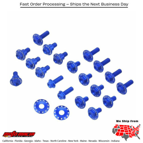 ALUMINUM BOLT KIT  BLUE Yamaha YZ125 2022-2023 Yamaha YZ250 2022-2023