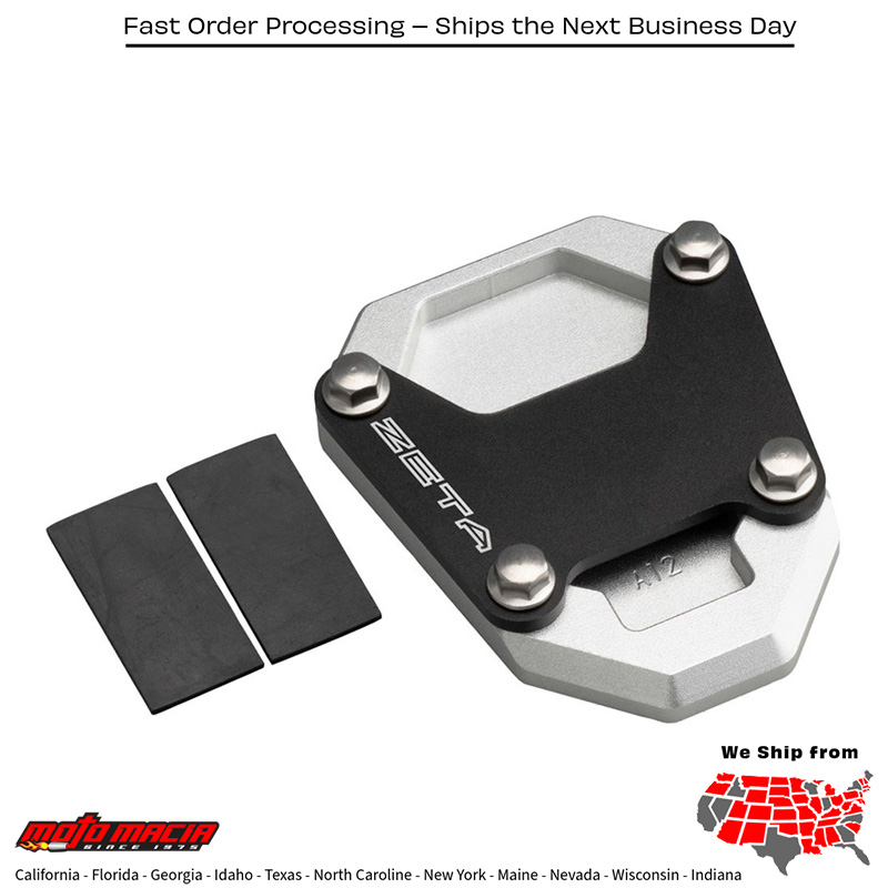 SIDE STAND EXTENDER BLACK/SILVER Honda CRF1100L2 Africa Twin Adventure Sports 2020-2022 Honda CRF1100L2D Africa Twin Adventure Sports DCT 2020-2022 Honda CRF1100L Africa Twin 2020-2022 Honda CRF1100LD Africa Twin DCT 2020-2022