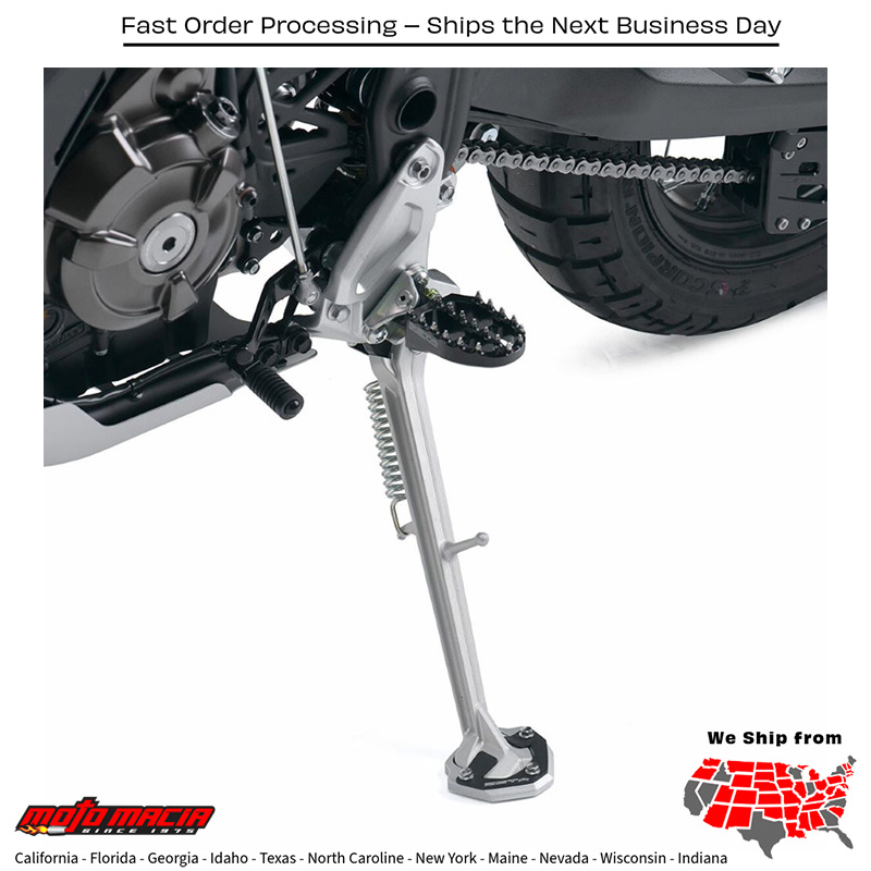 SIDE STAND EXTENDER BLACK/SILVER Yamaha XTZ700 Ténéré 2021-2023