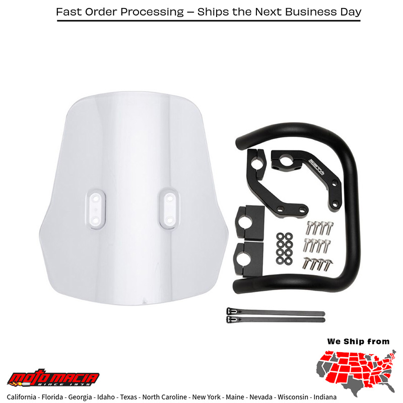 WINDSCREEN ADVENTURE Honda Z125 Monkey 2019-2021 Honda Z125A Monkey ABS 2019-2021 Honda MSX125A Grom ABS 2021-2024 Honda MSX125 Grom 2021-2024