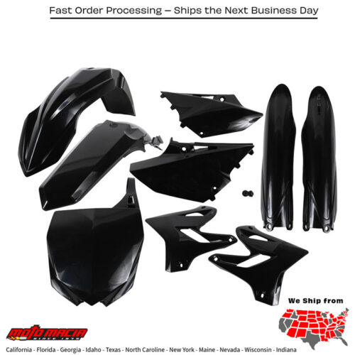 Full Plastic Kit Black Yamaha Yz125 Yz250 2015-2021