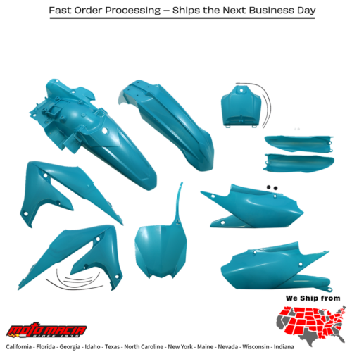 Full Plastic Kit Yamaha Teal Metallic Yz450f 2018-2022 Yz250f