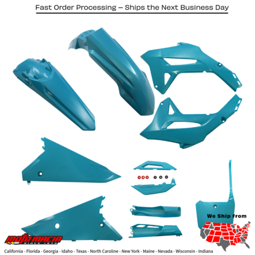 Full Plastic Kit Honda Teal Metallic Honda Crf250rx 2021-2022 Crf450