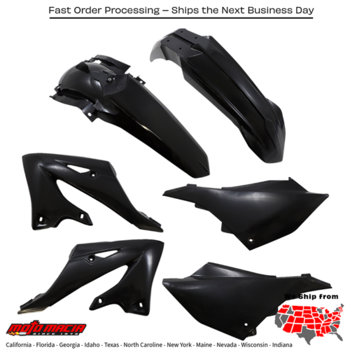 Plastic Kit Yamaha Black Yz125 2022-2026 Yz250 2022-2026