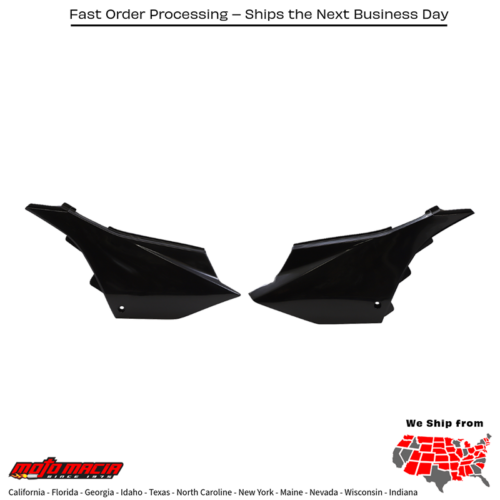 Side Panels Yamaha Black Yz125x 2022-2025 Yz125 2022-2026 Yam