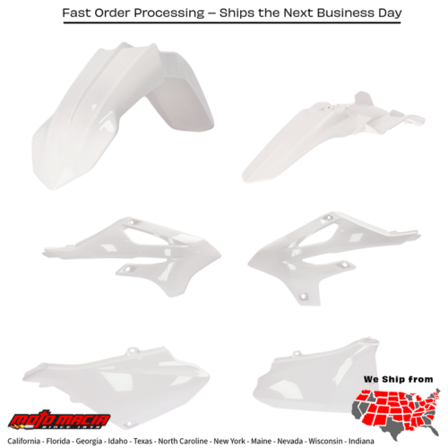 Plastic Kit Yamaha White Yz85 2022-2024 Yz85lw 2022-2024