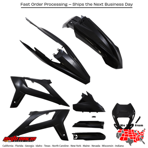 Full Plastic Kit Beta Black 125 Rr (2t) 2020-2022 200 Rr (2t) 202