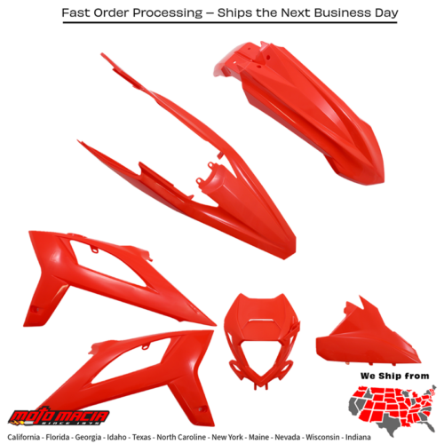 Full Plastic Kit Beta Red 125 Rr (2t) 2020-2022 200 Rr (2t) 2020- more