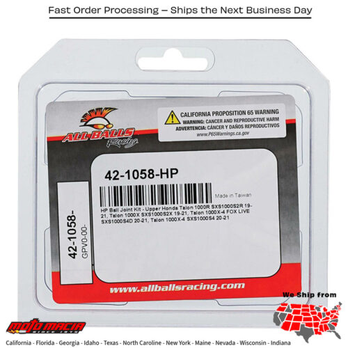 Ball Joint Kit HP Honda SXS10S2R Talon 1000R 2019-2021 SXS10S2X Talon