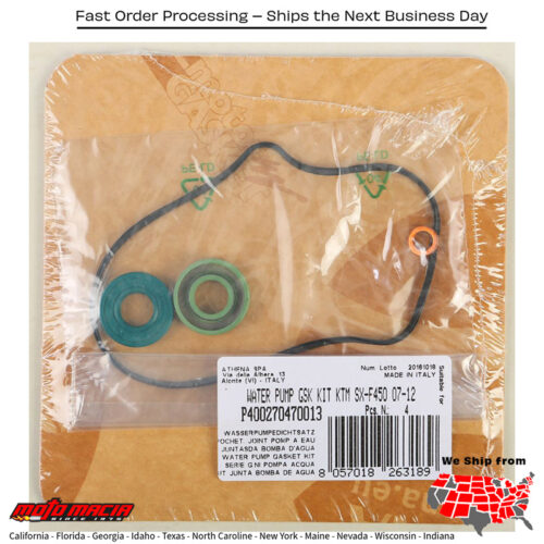 Water Pump Repair Kit Ktm 450 Sx-F 2007-2012 Sxs 4-Stroke 2007-2008