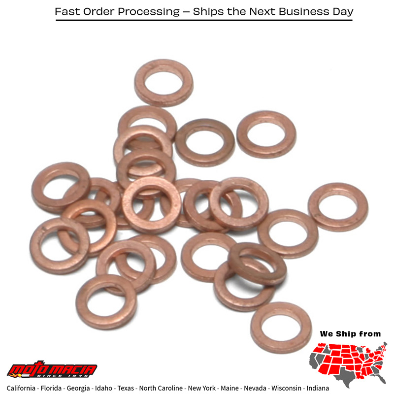 Rocker Bolt Copper Washer Evo/Sportster 24/Pk