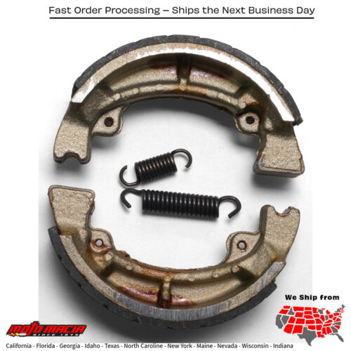 Brake Shoes 703g Grooved Kawasaki Kl250 1980-1984 Ke 175 1980-1983