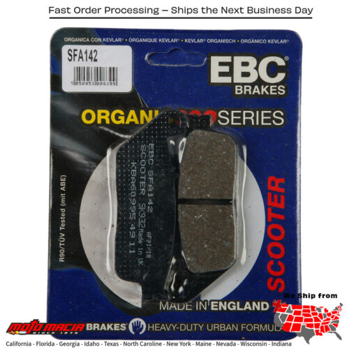 Brake Pads Sfa142 Organic Honda Cn250 Helix 1994-2007 Suzuki An650 Burgman