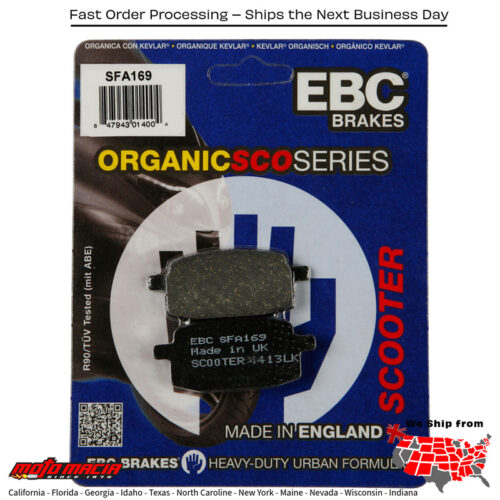 Brake Pads Sfa169 Organic Yamaha Yw50 Zuma 2002-2010