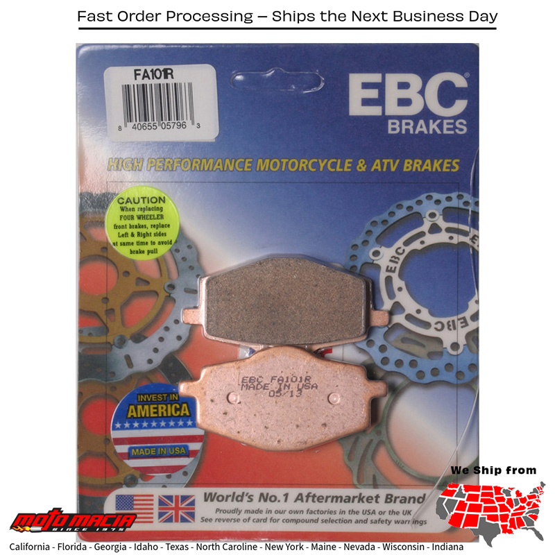 Brake Pads Fa101r Sintered R Series Yamaha Tt-R225 1999-2004 Xt350 1 more