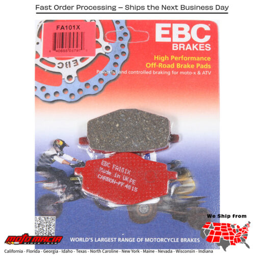 Brake Pads Fa101x Carbon X Series Yamaha Tt-R225 1999-2004 Xt350 198