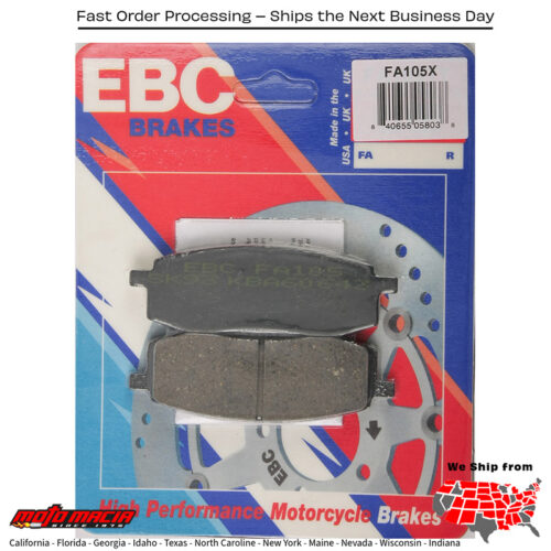 Brake Pads Fa105x Carbon X Series Yamaha Yz490 1985-1989 Tt350 1986- more
