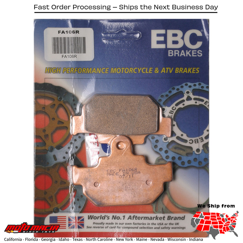 Brake Pads Fa106r Sintered R Series Suzuki Ls650b S40 Boulevard 2005-2015