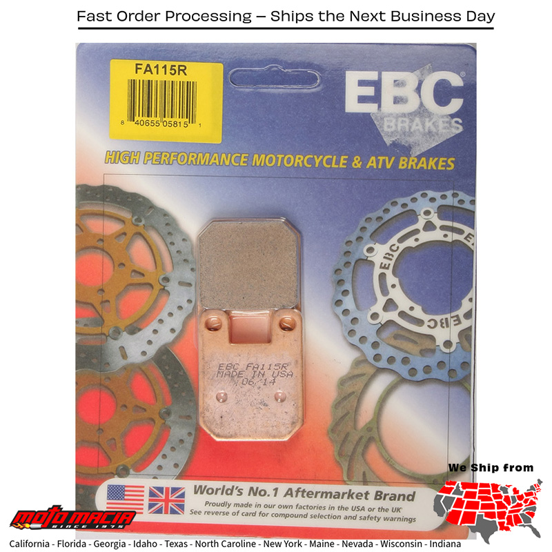 Brake Pads Fa115r Sintered R Series Gas-Gas Pampera 125 1997-1997 M
