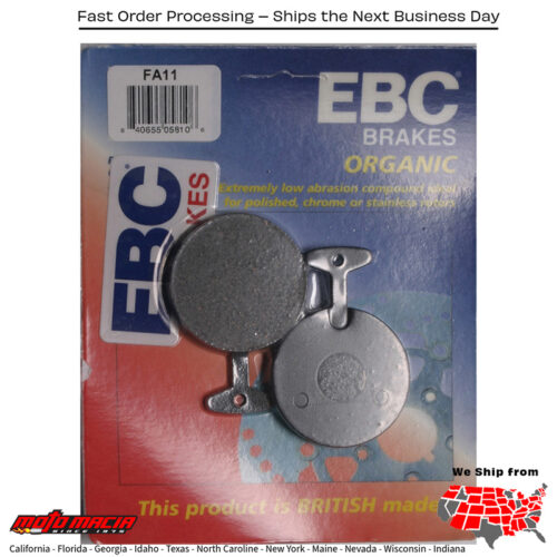 Brake Pads Fa11 Organic Yamaha Xs650 1974-1976 Rd400 1976-1978 Yamah