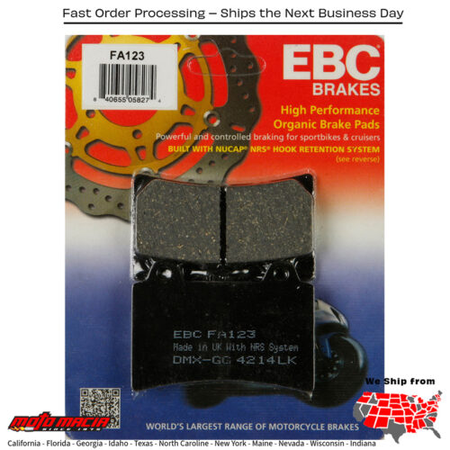 Brake Pads Yamaha Xv17as Road Star S 2008-2013 Xv17at Silv