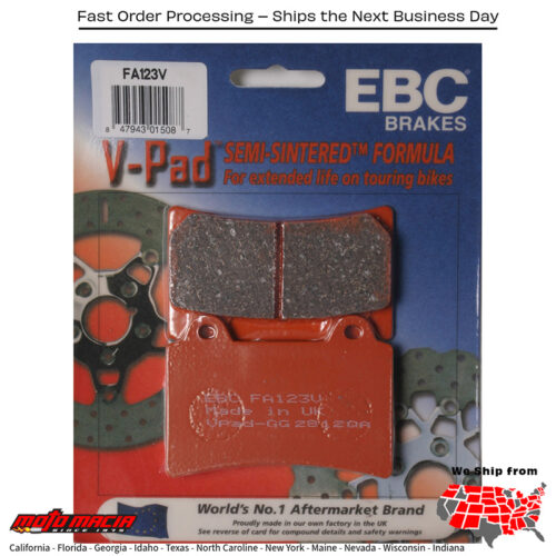 Brake Pads V-Series Yamaha Xvz1300ctm Royal Star Midnight Tour Deluxe 2006- more