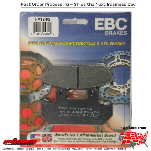 Brake Pads Honda Nx650 Dominator 1988-1989 Vt600c Shadow Vlx 1988-199